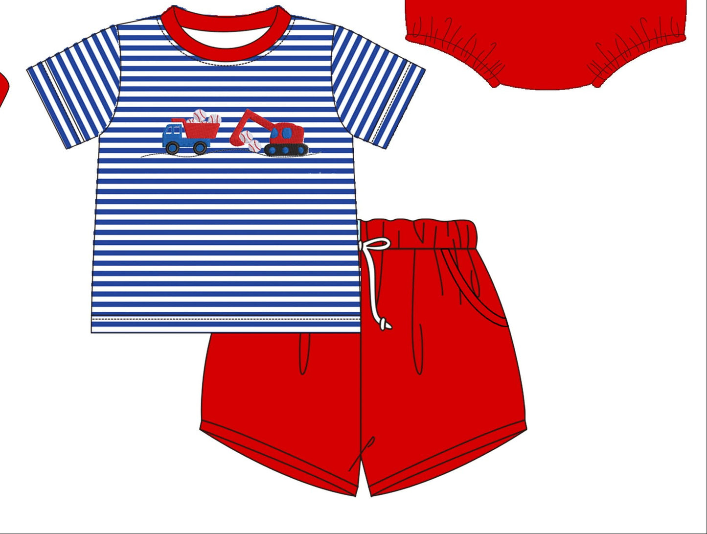 Boys Baseball & Equipment Short Set