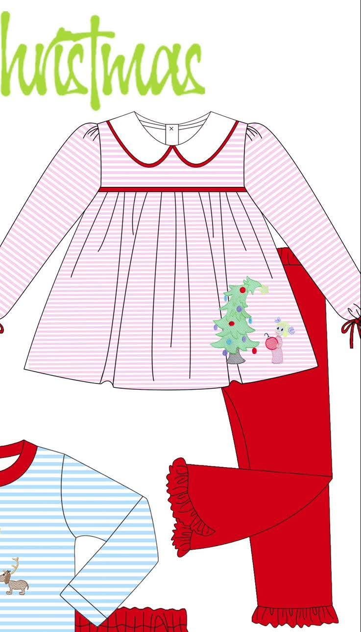 Dont Let Him Steal Christmas Girls Pant Set