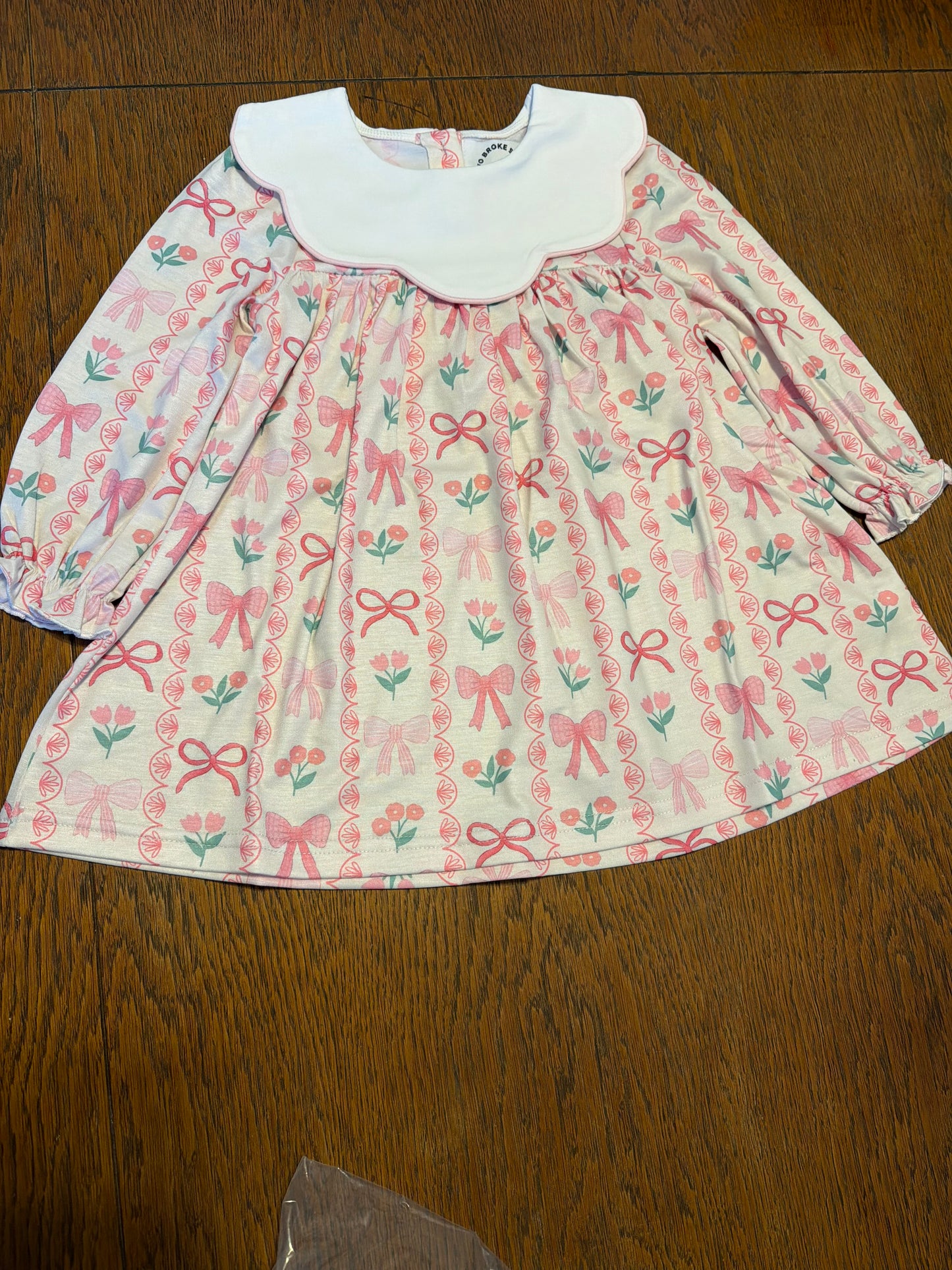 Cream & Pink Tulip Dress