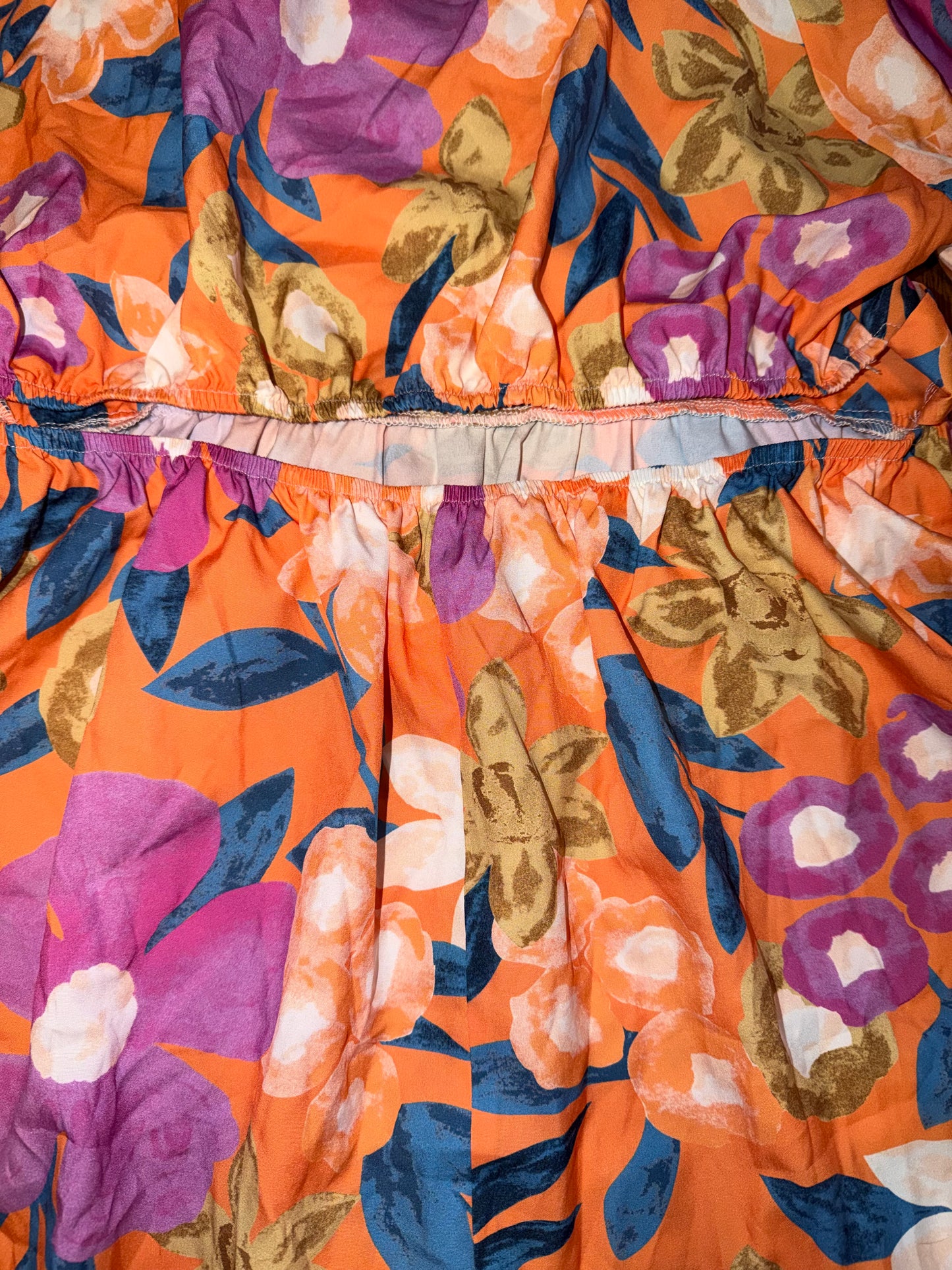 Orange & Purple Floral Dress