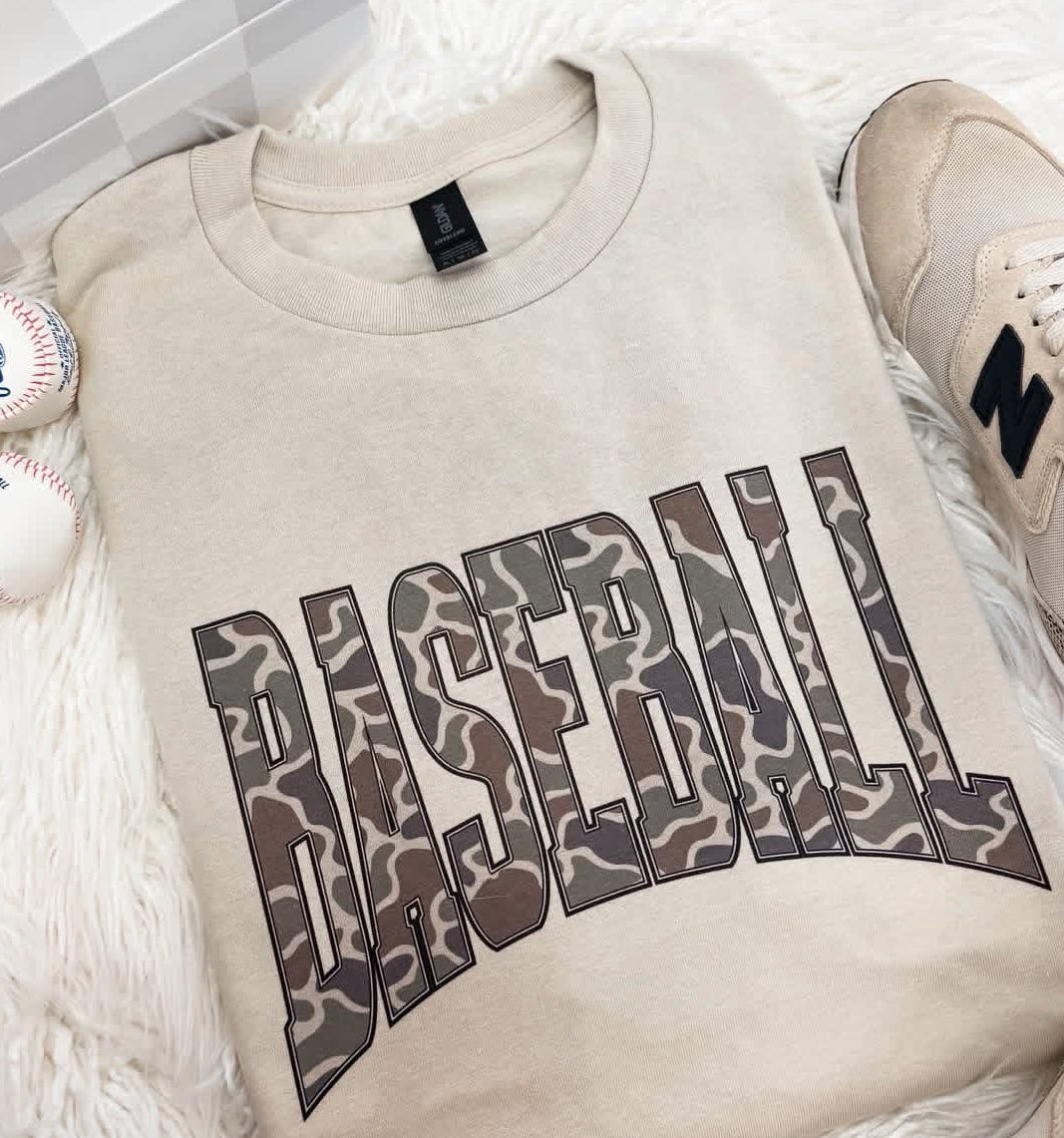 Camo Block Baseball Tshirt