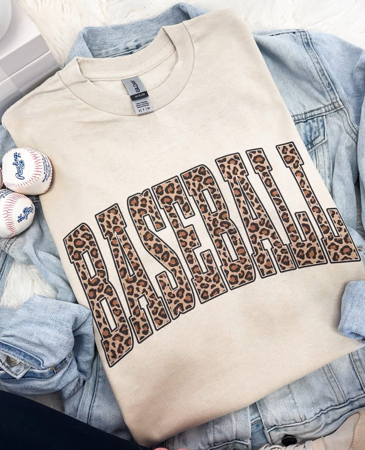Cheetah Block Baseball Tshirt