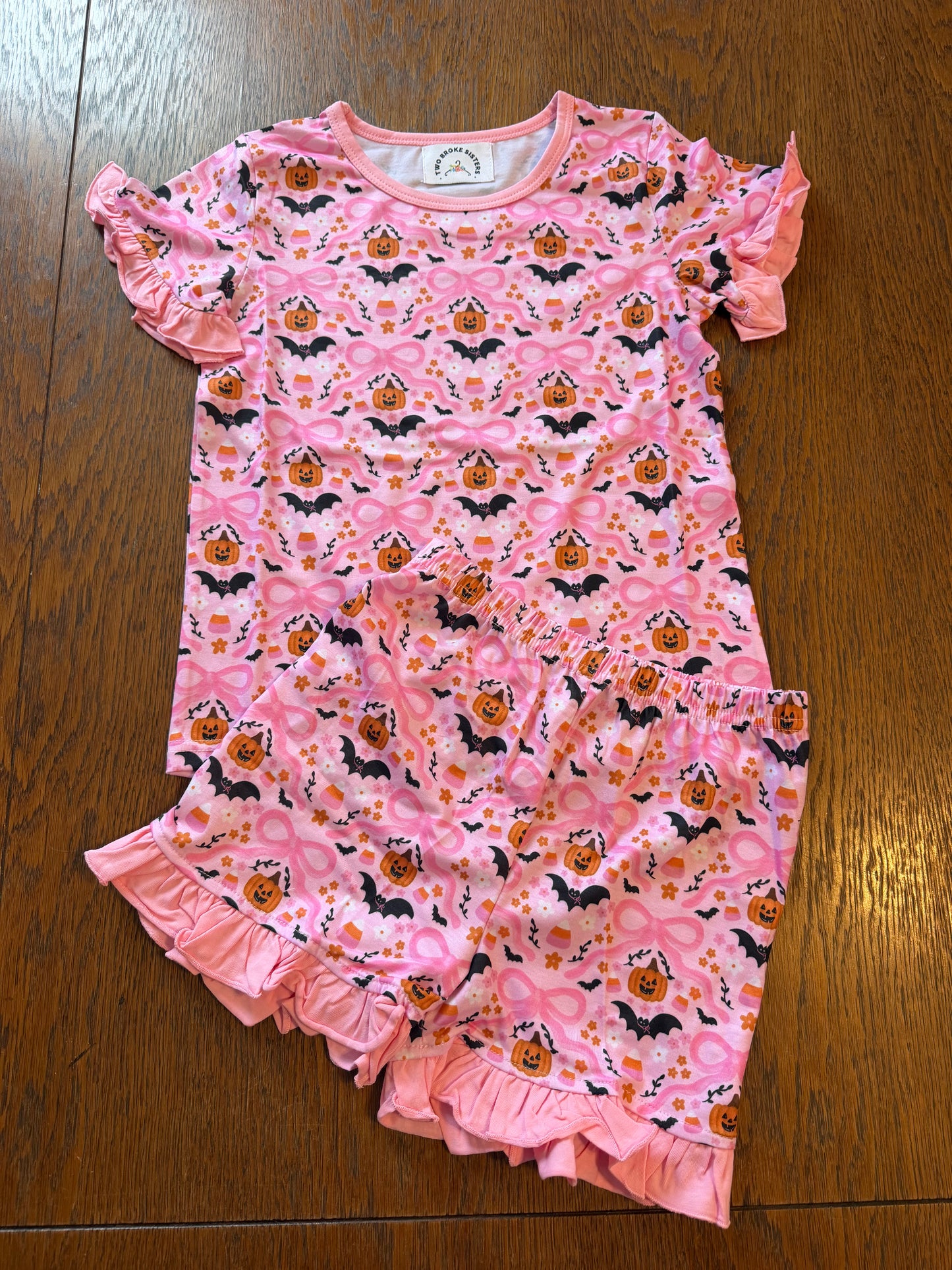 Pink Bats & Pumpkins Girls Pajamas