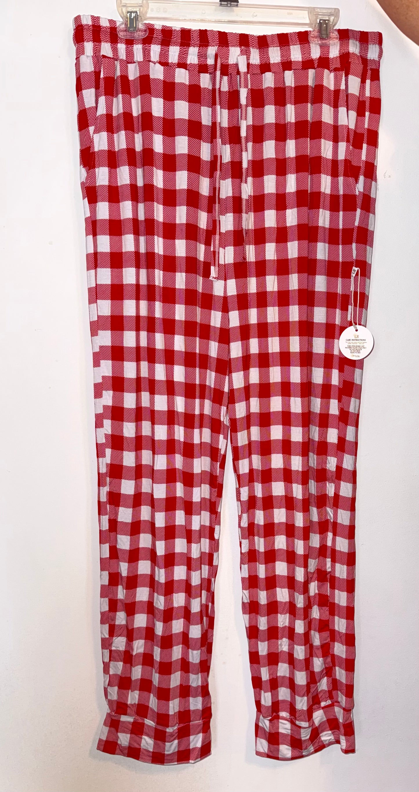 Red Plaid Bamboo Pajama Pants