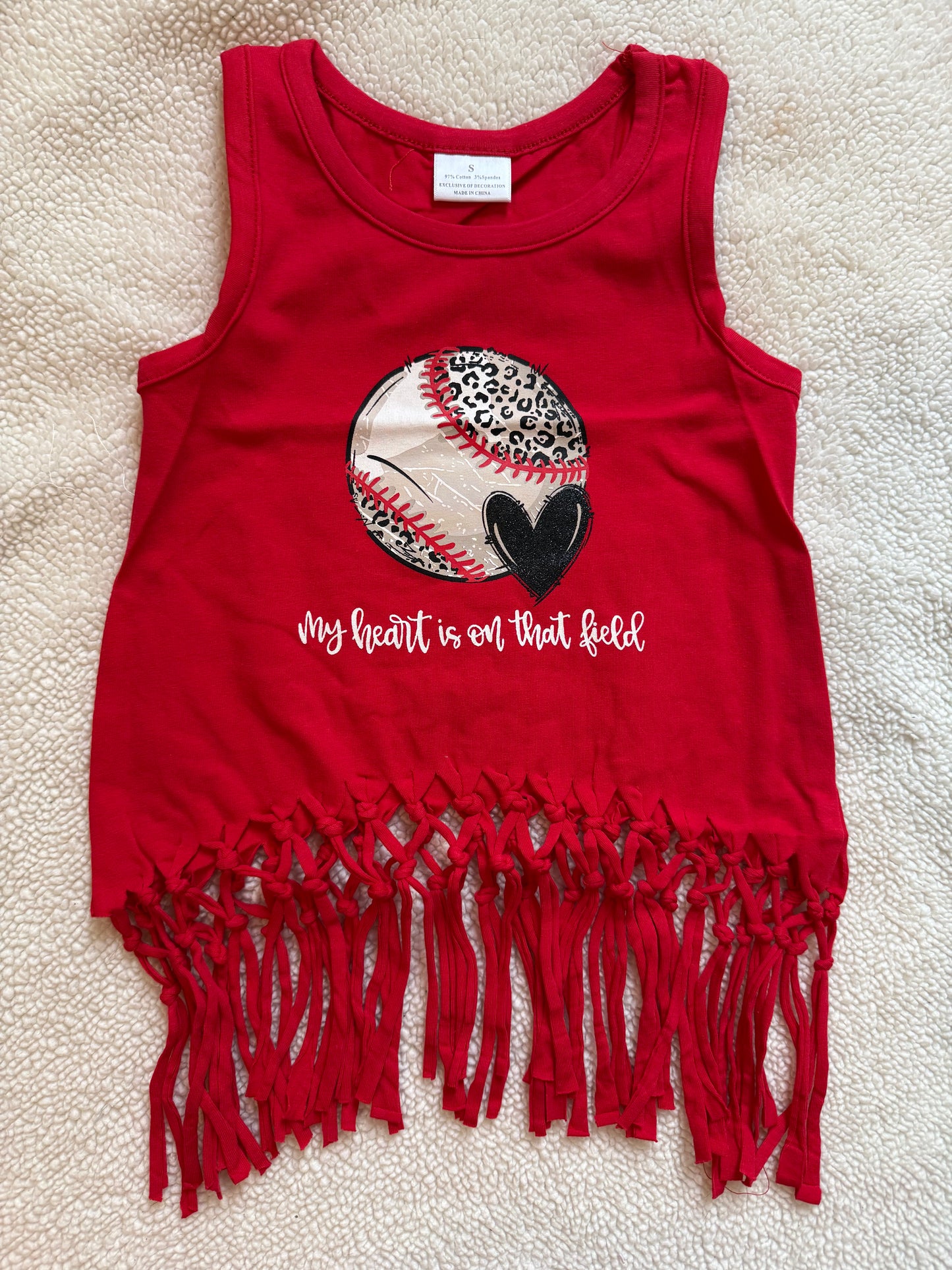 My Heart is on That Field Fringe Tank