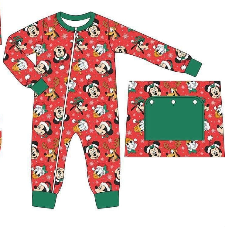 Boys Disney Christmas Zipper Pajamas