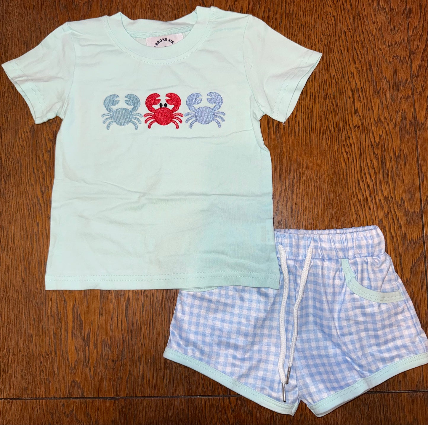 Pastel Crabs Short Set