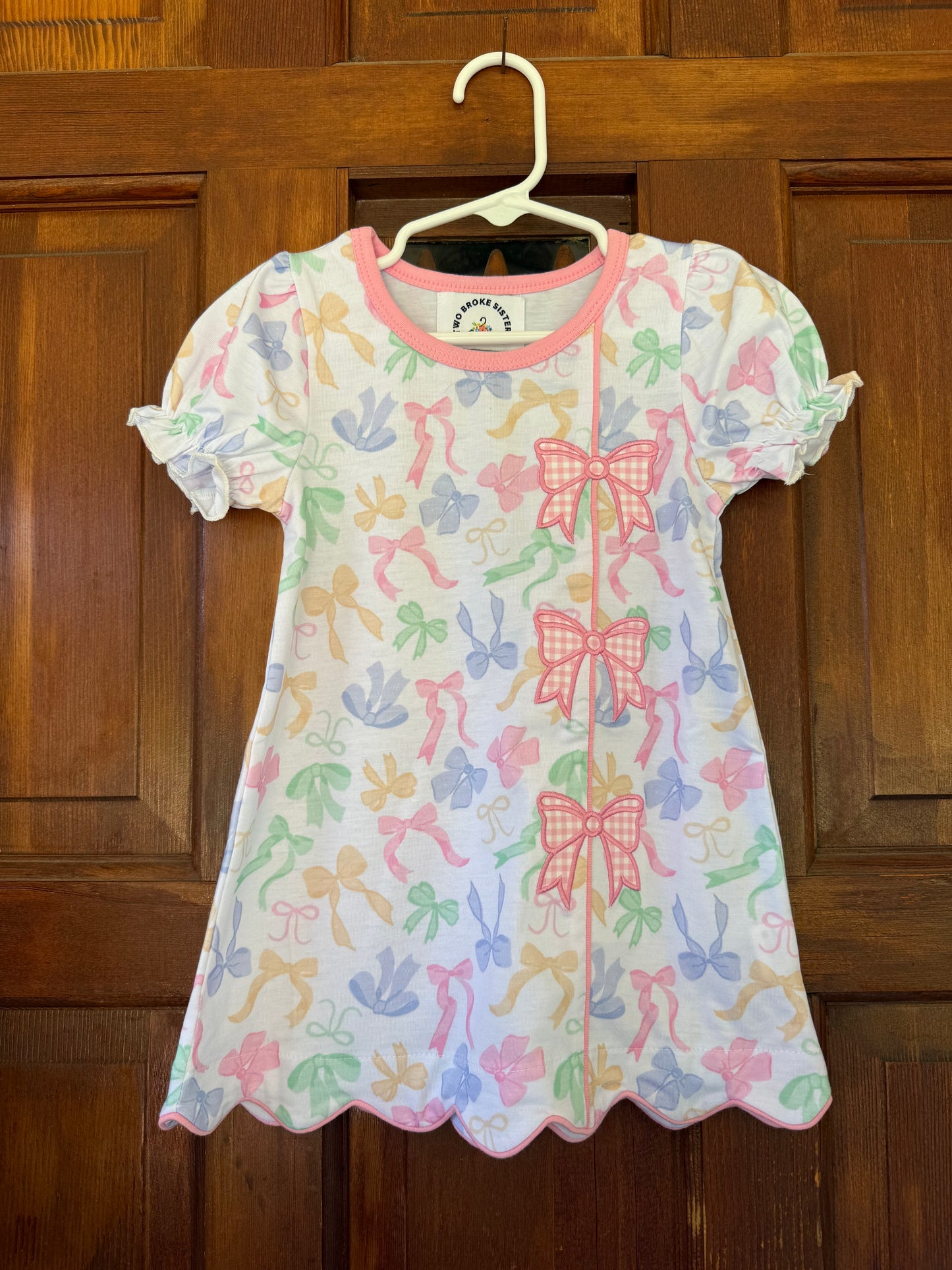 Girls Pale Bows Dress