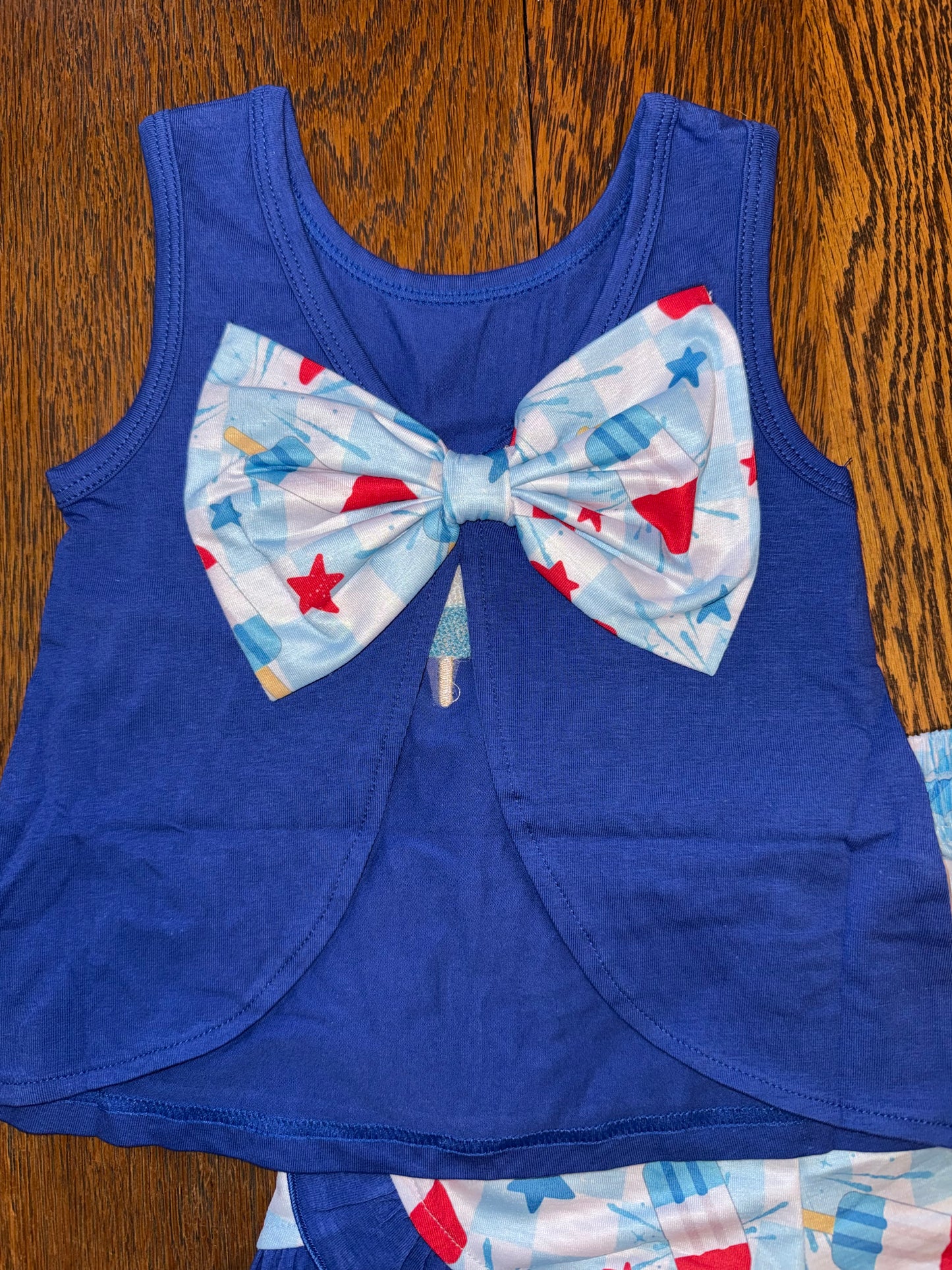 French Knot Firecracker Popsicle Short Sets