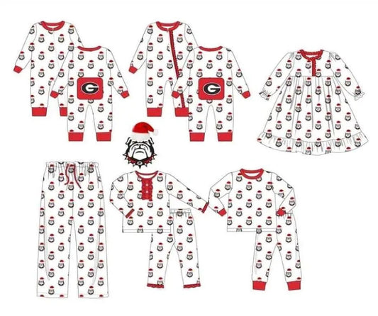 UGA Christmas Girls Zippered Pajamas