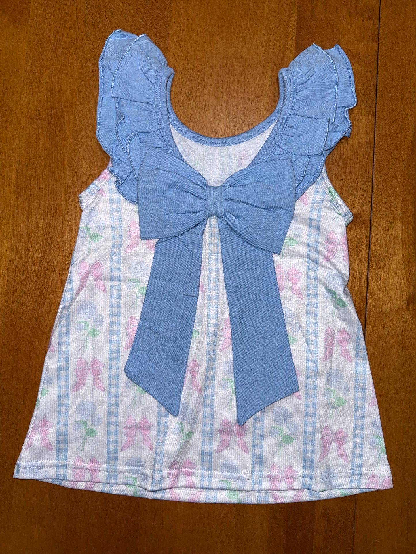 Light Blue & White Bows & Hydrangeas Short Set