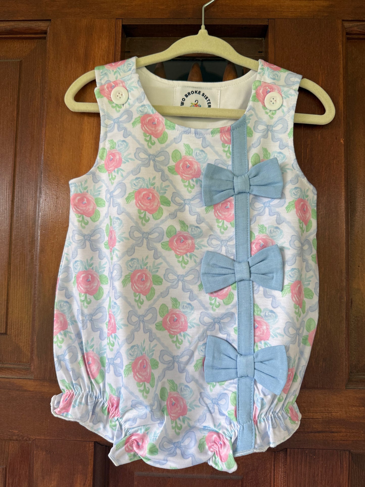 Light Blue Roses & Bows Bubble