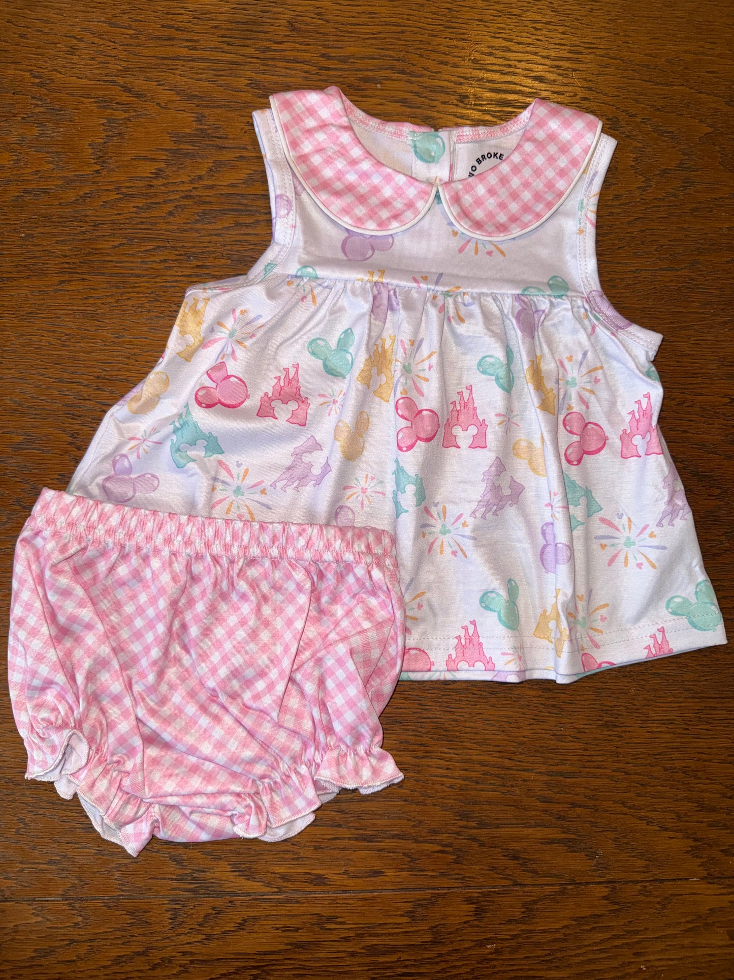 Pastel MM & Castle Plaid Bloomer Set