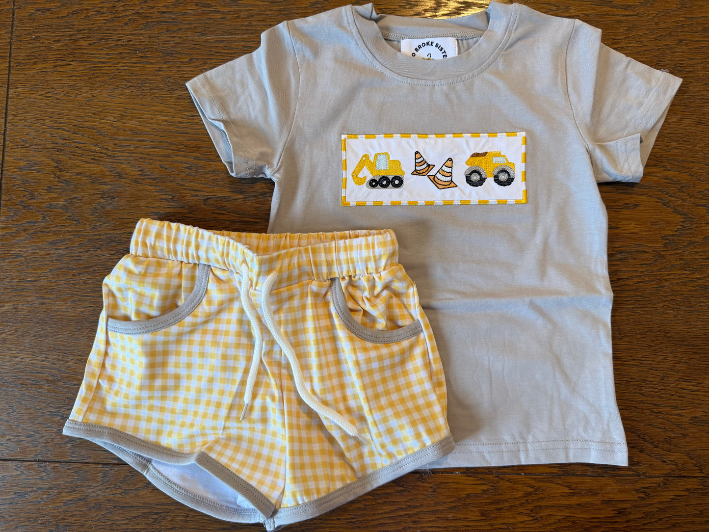 Grey & Yellow Plaid Construction