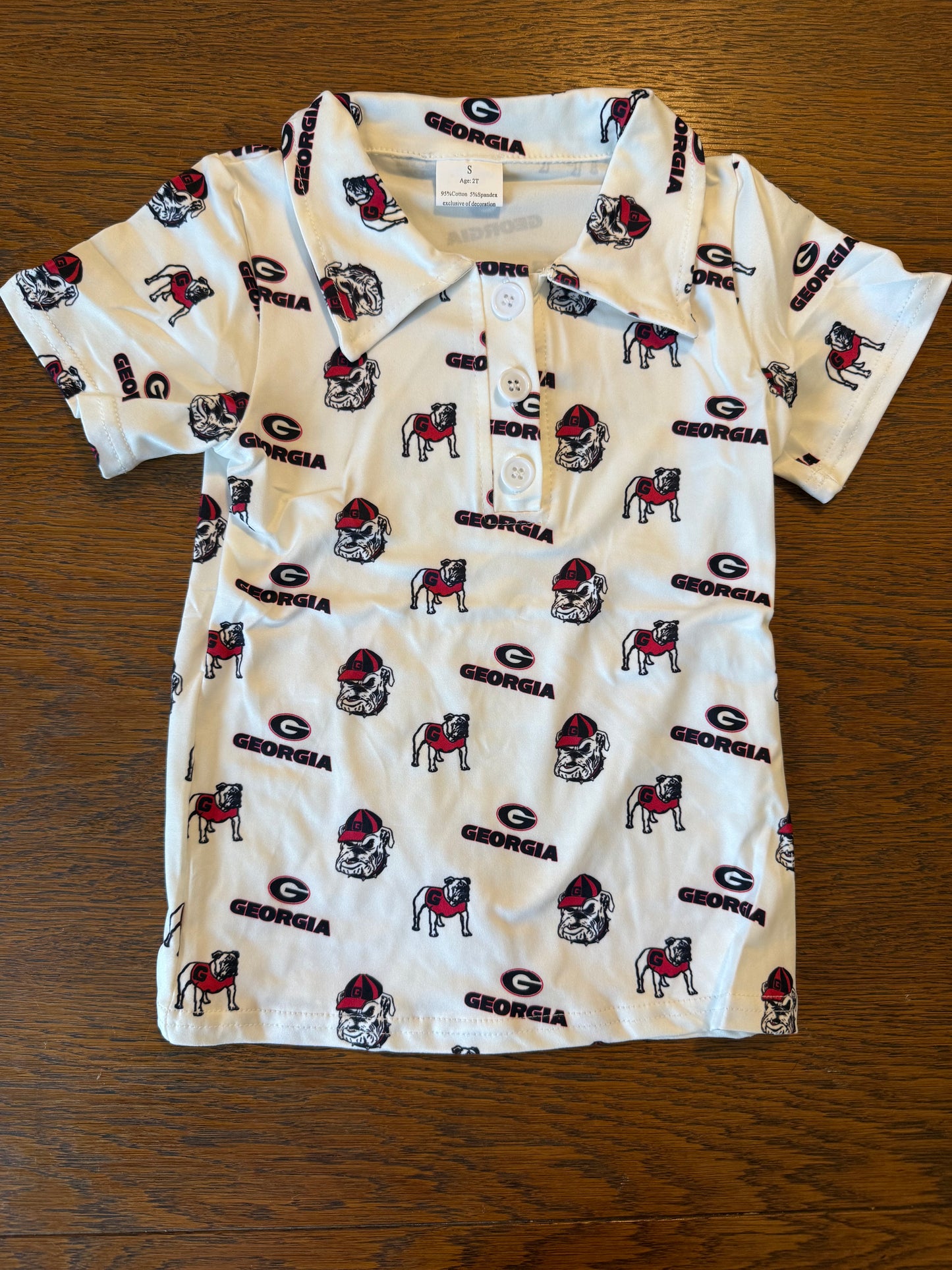White GA Collared Shirt