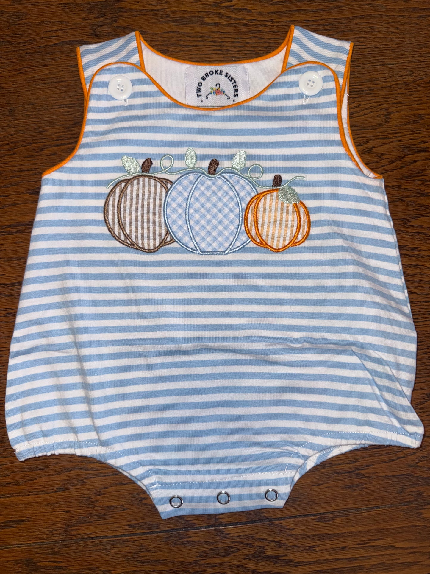 Pastel Triple Pumpkins Striped Sibling Matches