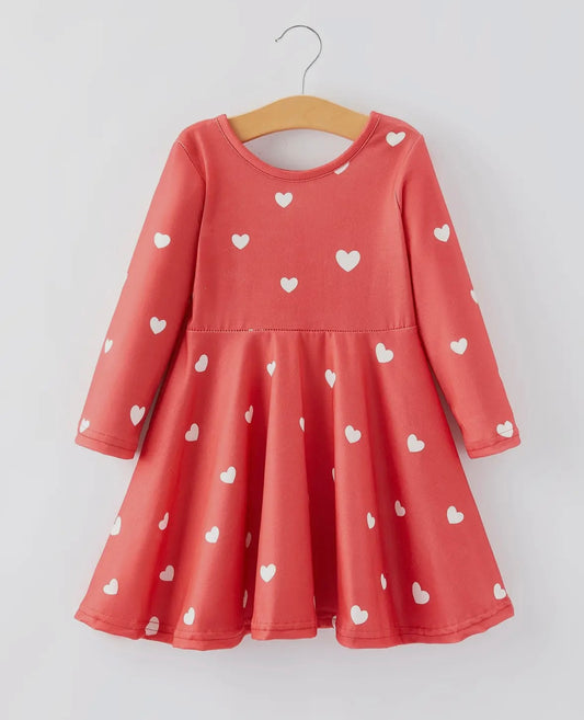 Red Dress with White Hearts