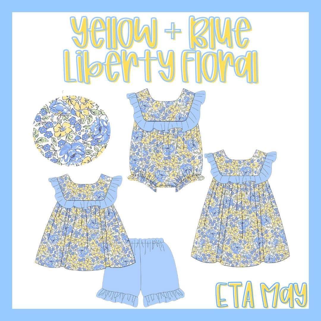 Yellow & Blue Liberty Floral