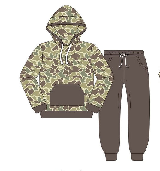 Boys Camo Hoodie Set