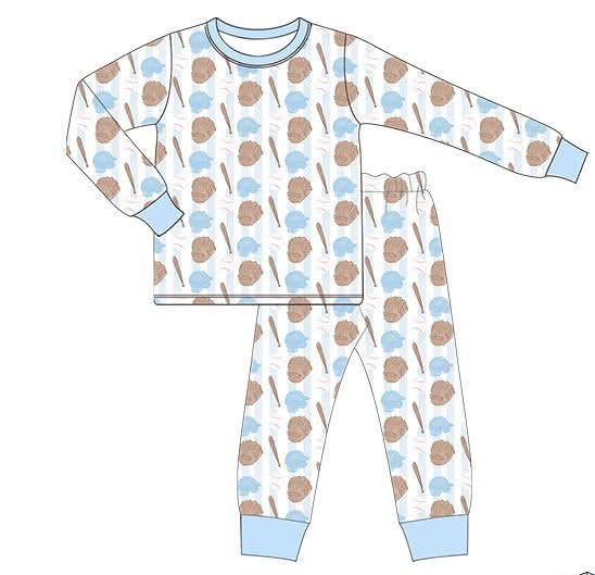 Light Blue Baseball Pajamas