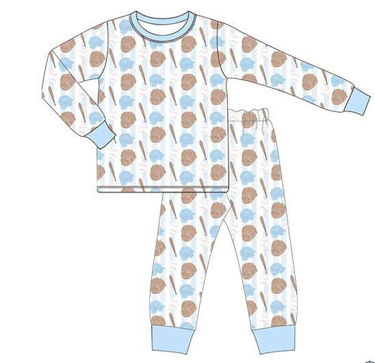Light Blue Baseball Pajamas