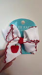 3in Apple Embroidered Bow