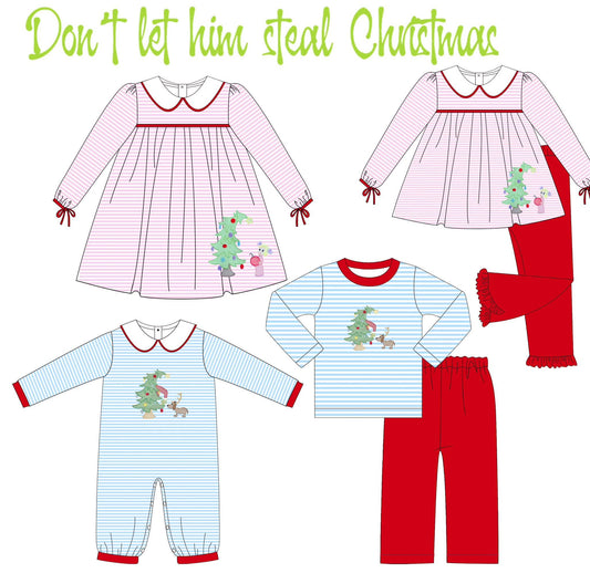 Dont Let Him Steal Christmas Girls Pant Set