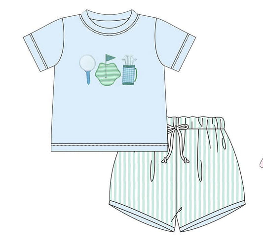 Pastels Golf Boys Short Set