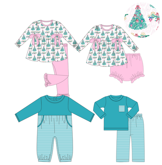 Pink Pant Christmas Tree Set