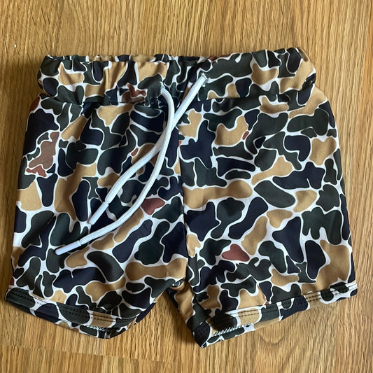 Boys Vintage Camo Swim