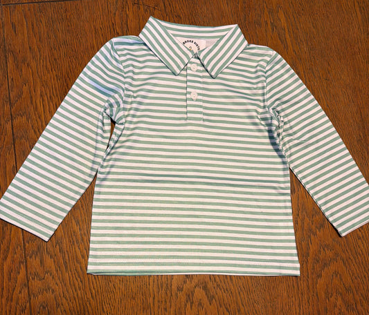 Green Stripe Long Sleeve Shirt