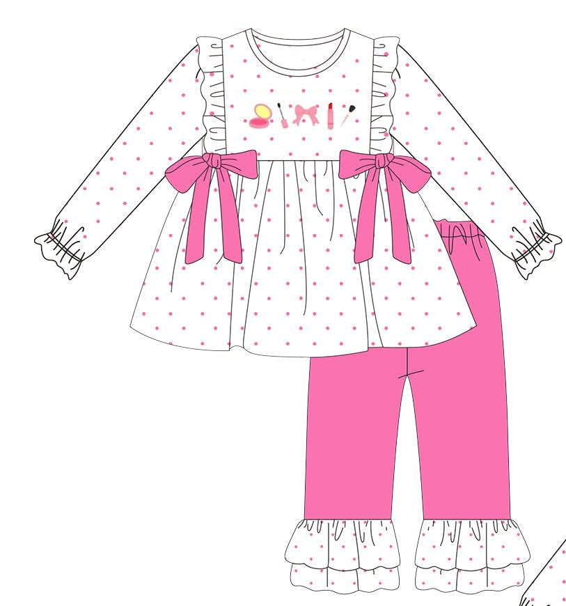 Bitty Dot & Hot Pink Makeup Pant Set