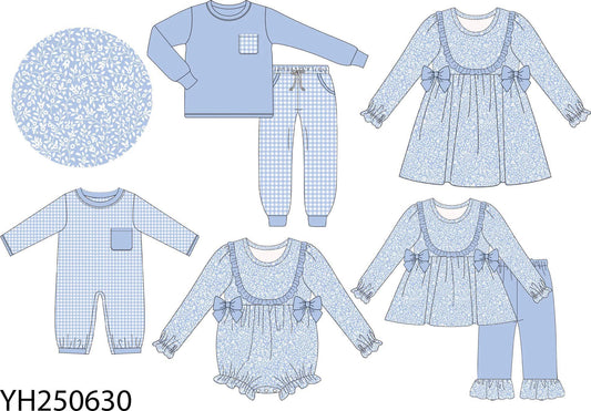 Light Blue & White Flowers Bubble