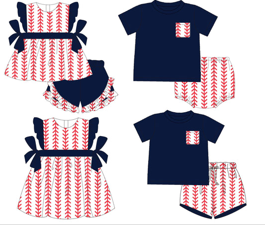 Navy & Baseball Stitch