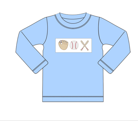Baseball Embroidered Long Sleeve