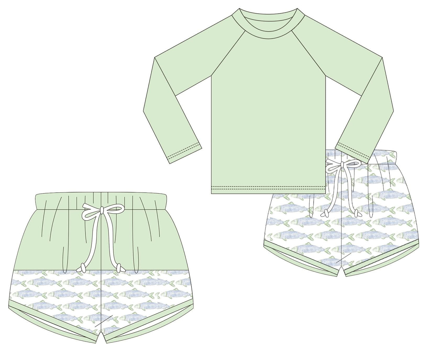 Light Green Fish Swim