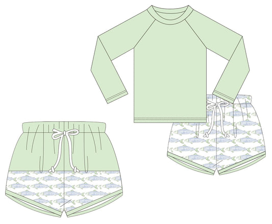 Light Green Fish Swim