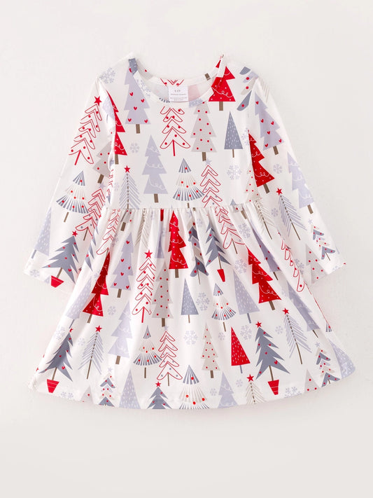 Christmas Tree Print Dress