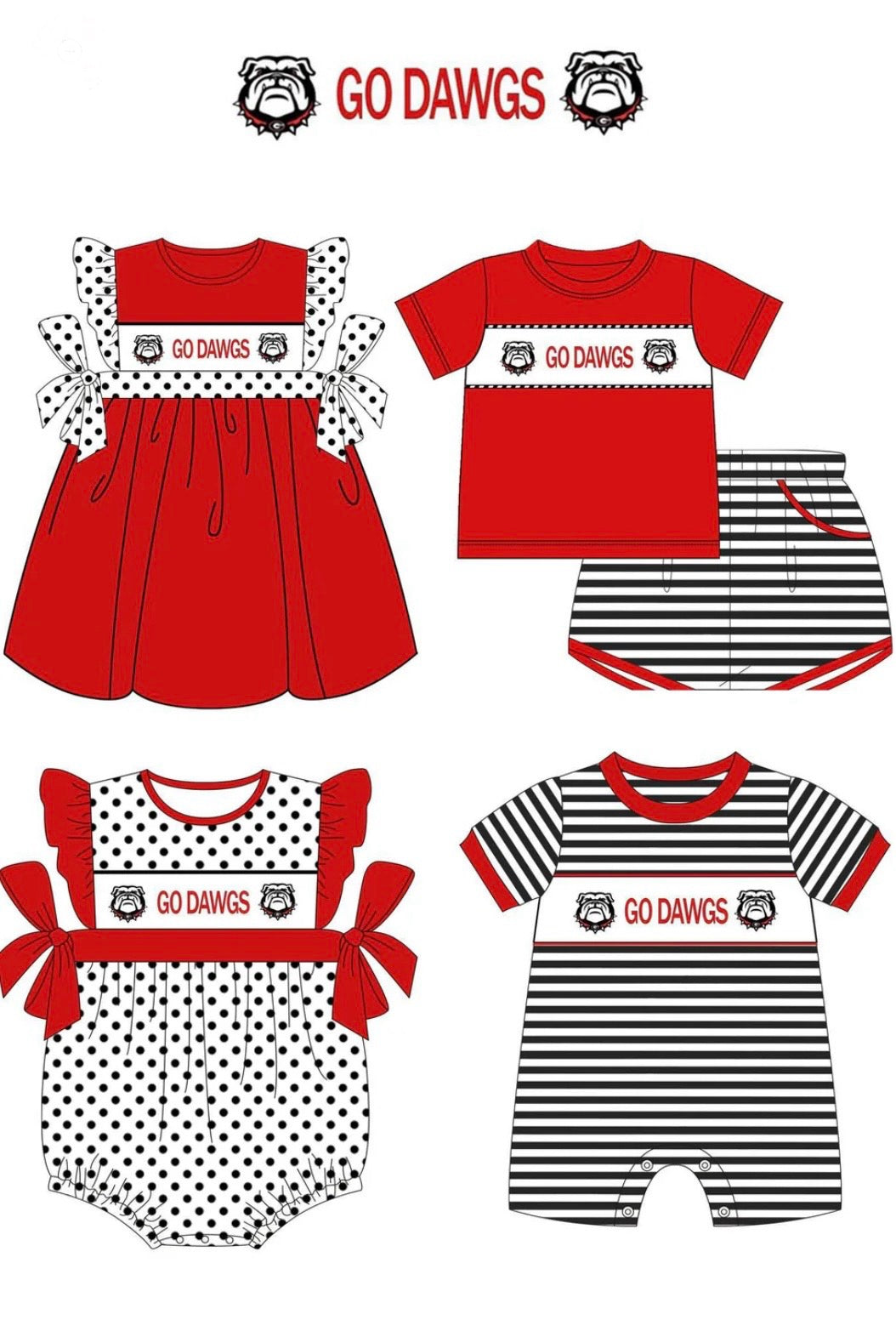 “Go Dawgs” Girls Dress