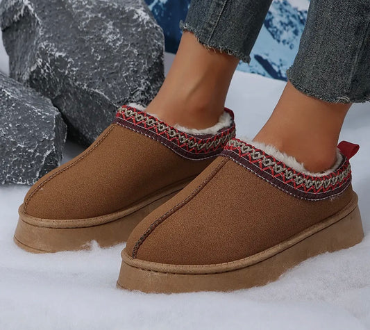 Suede Plush Lined Slip-ons