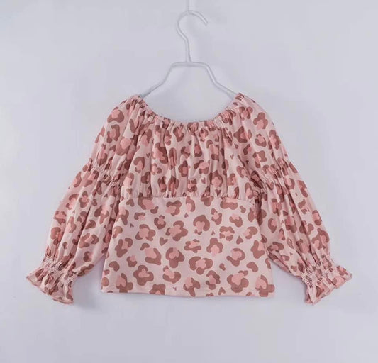 Pink Leopard Blouse