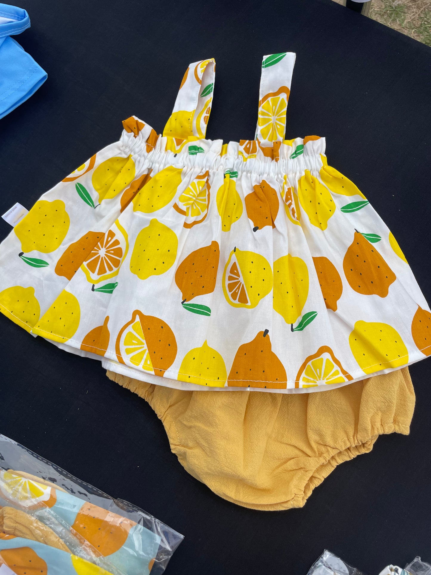 Lemon Diaper Cover Set