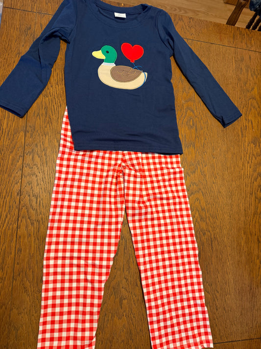 Boys Navy Duck Love Set