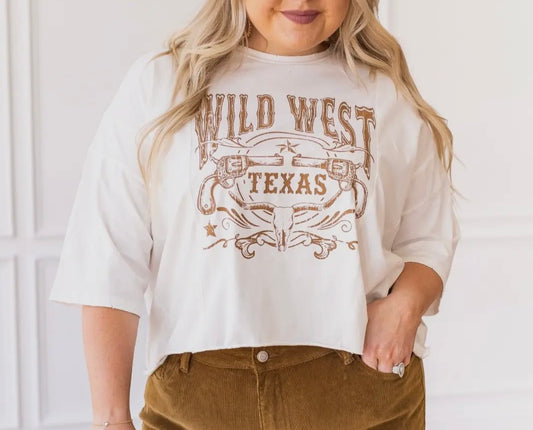 Wild West Boxy Crop Tshirt