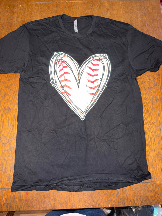 Baseball Heart Tshirt