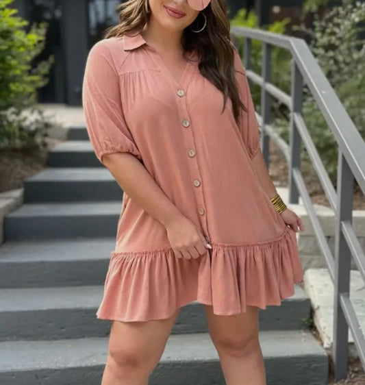 Apricot Swing Dress