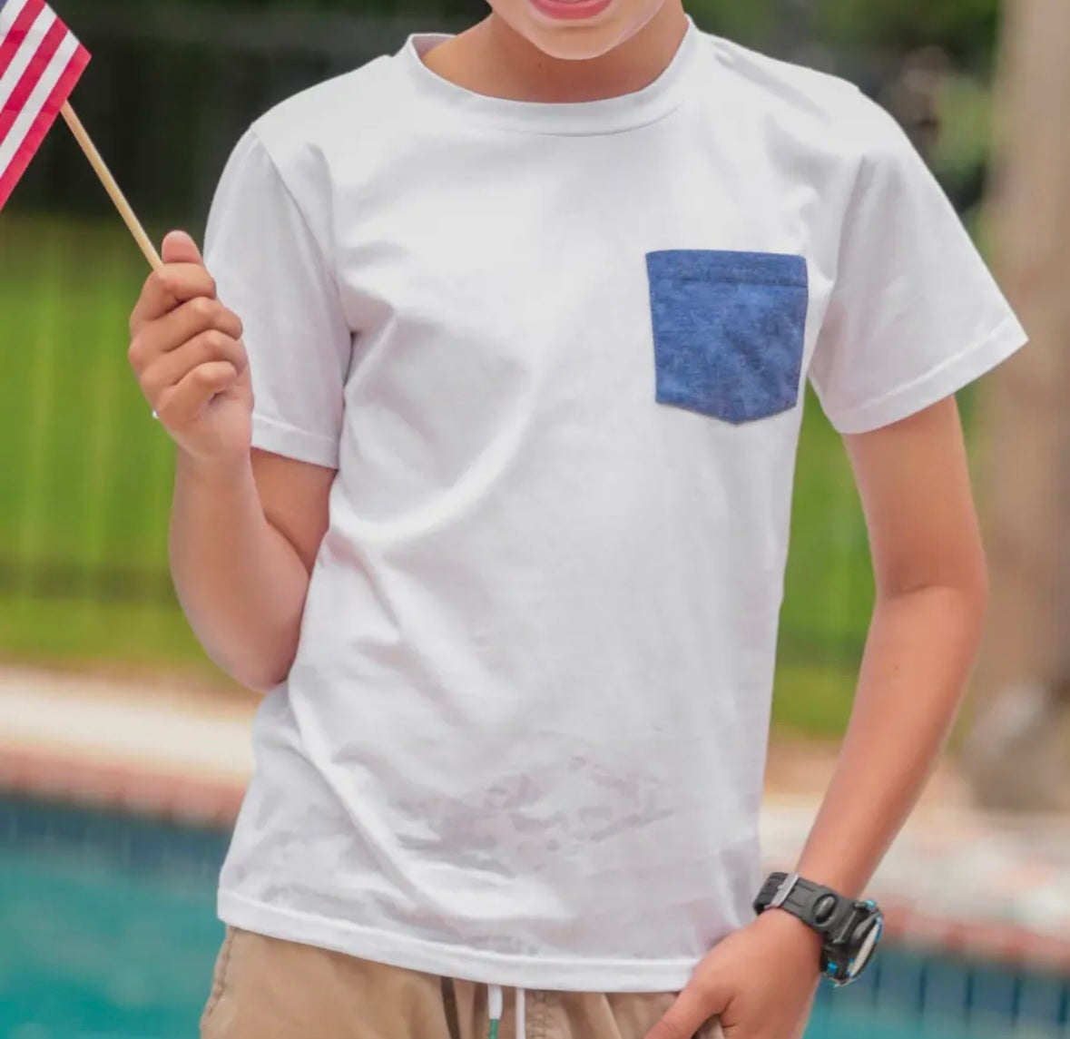 All Star Blue Pocket Tshirt