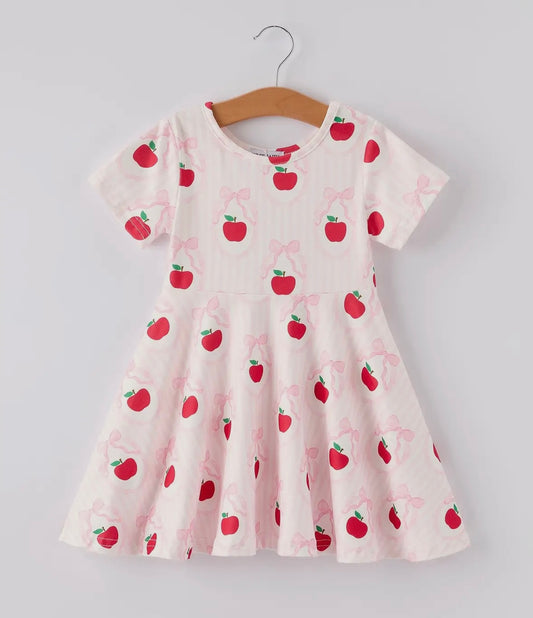 Light Pink Striped Apple Dress