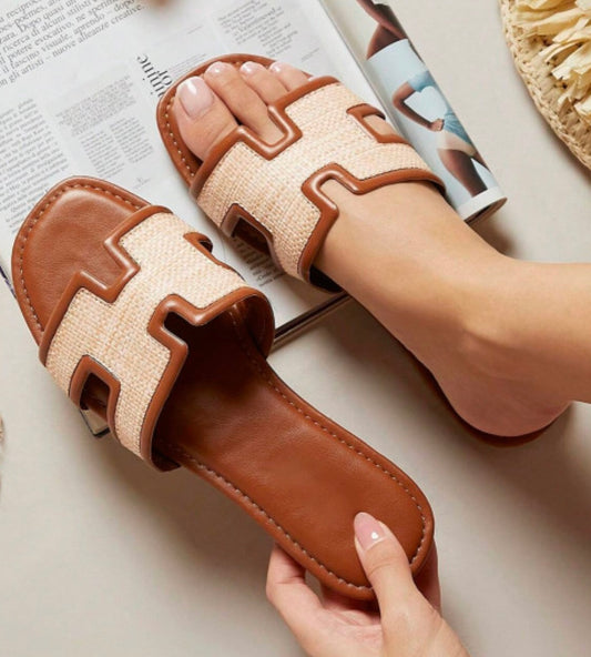 Coffee H Sandals
