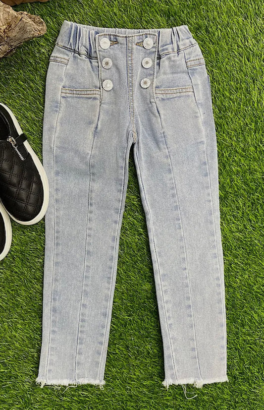8 Button Denim Pants
